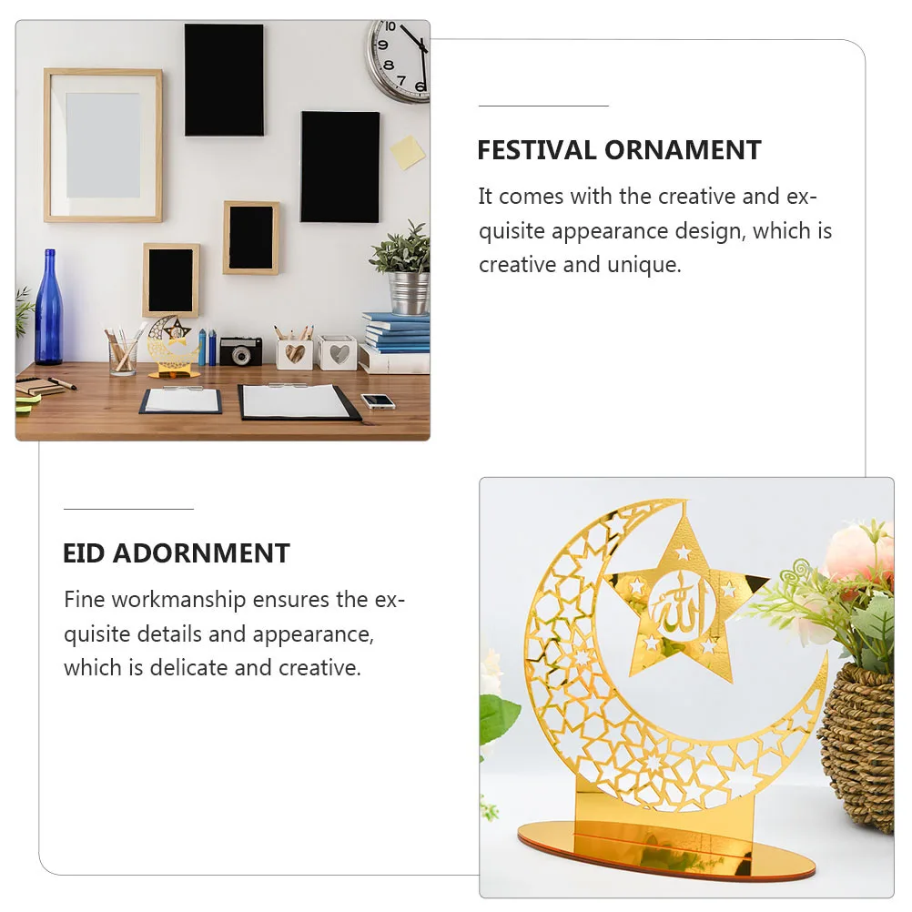 

Acrylic Eid nament Ramadan Decor Festival Prop Creative Craft Practical Home Bar Restaurant Decoration Exquisite