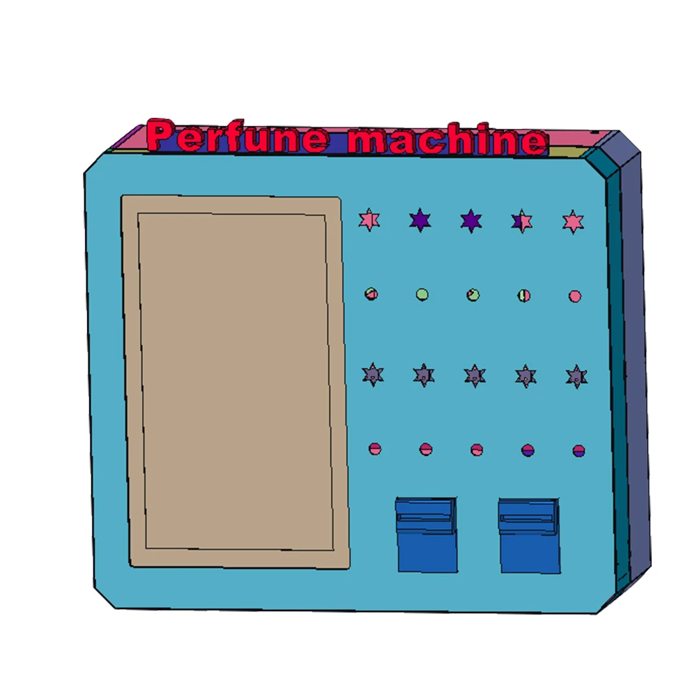 

Luxury Custom Stand 10PCS Spray Nozzles Mini Refillable Perfume Dispenser Vending Machine With 10.1 Inch Touchscreen