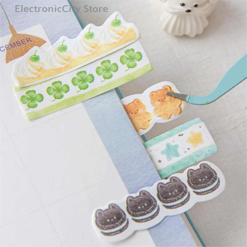 1/4Pcs Cute Cartoon Irregular Index Sticky Note Simulation Dessert Message Tag Memo Student Stationery Stickers Supplies