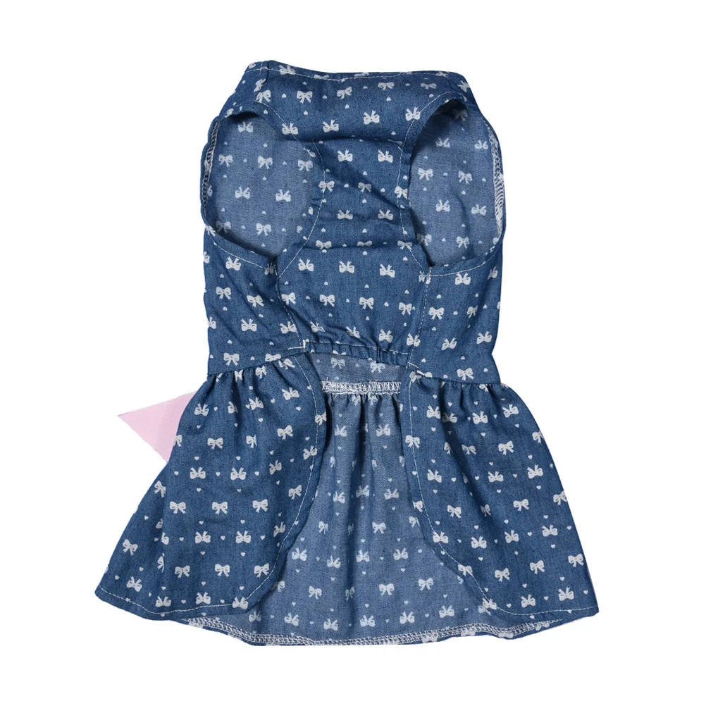 

Cozy Dog Dress with Bow for Special Occasions and Photos Fashionable Comfortable Pet Clothes for Small Dogs Size L