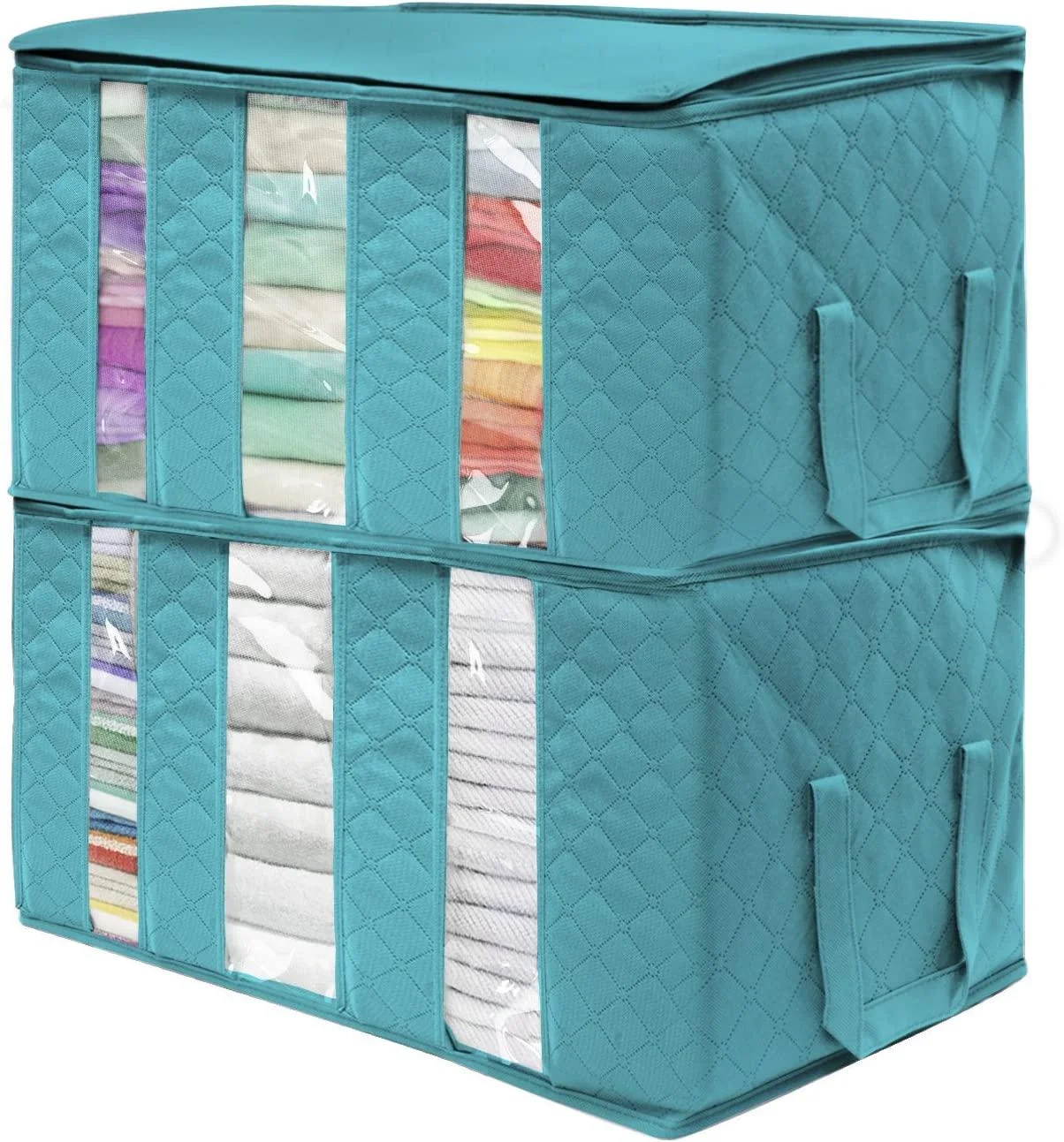 

Large Capacity Storage Bags Large Blanket Clothes Organization and Storage Containers for Comforters,Bedding, Foldable Organizer