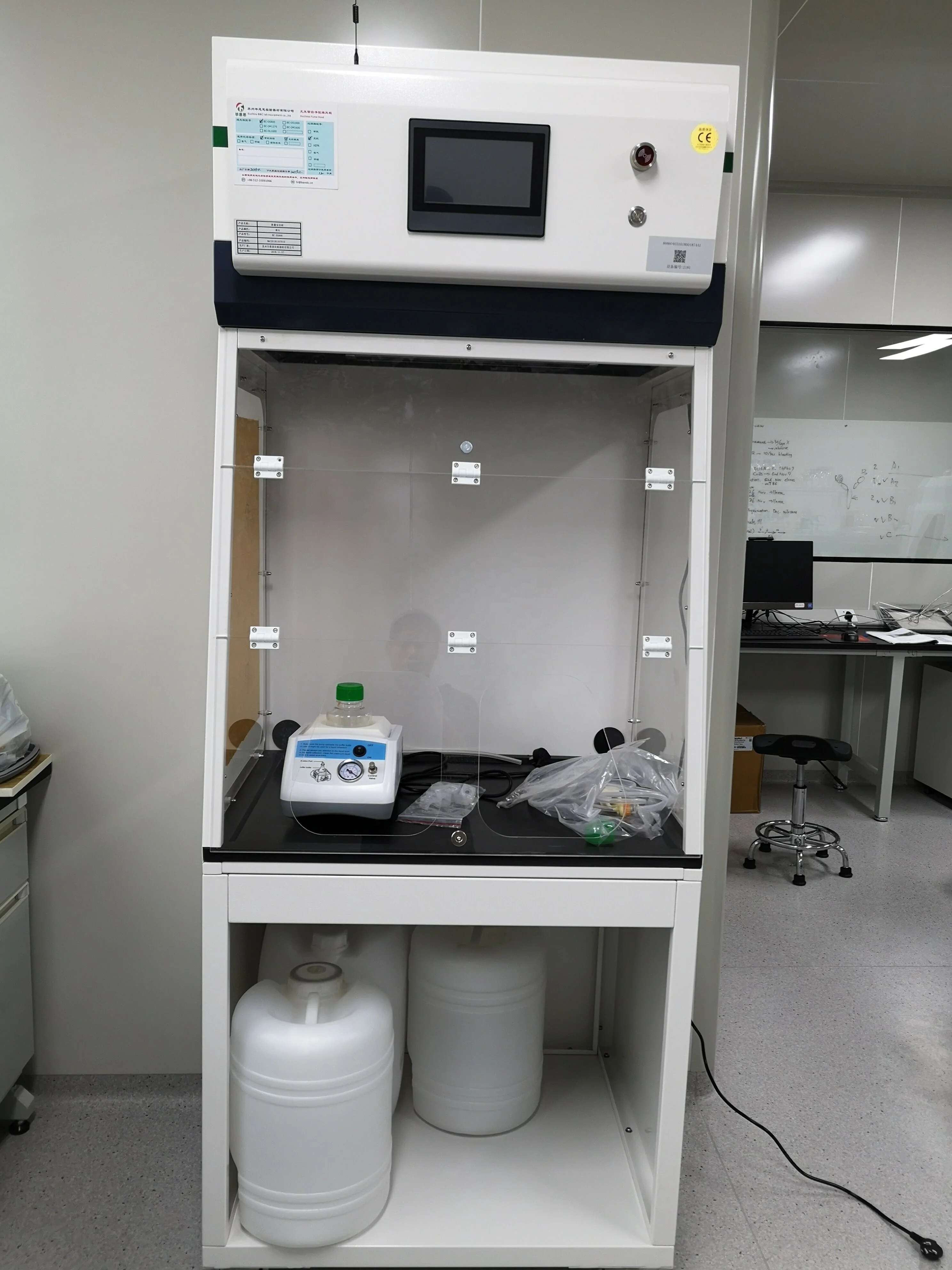Activated Carbon Filtered Ductless Fume Hood High Efficiency HEPA Laboratory Exhaust Cabinet for Chemical Pharmacy Safety