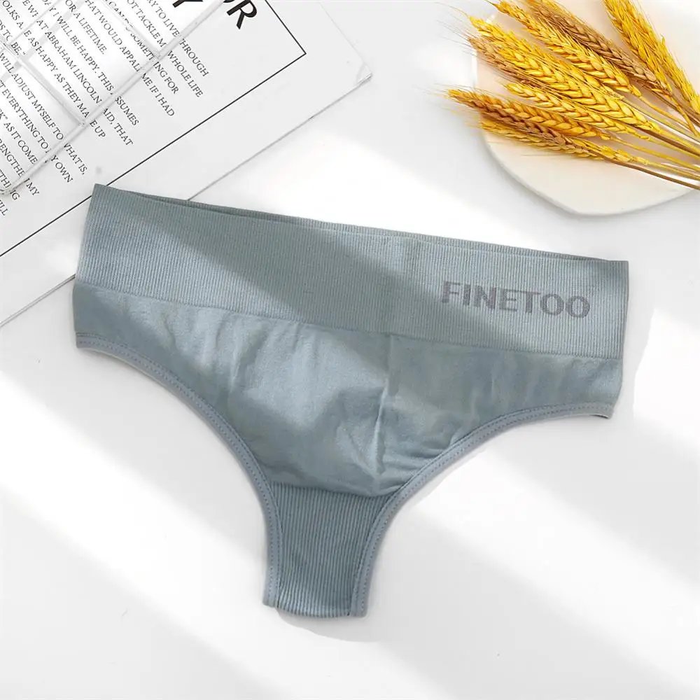 High Rise Panty For Ladies Panties Mid Waist Sports Breathable Stretch Brief Seamless High Elastic Sport Underwear Underpants