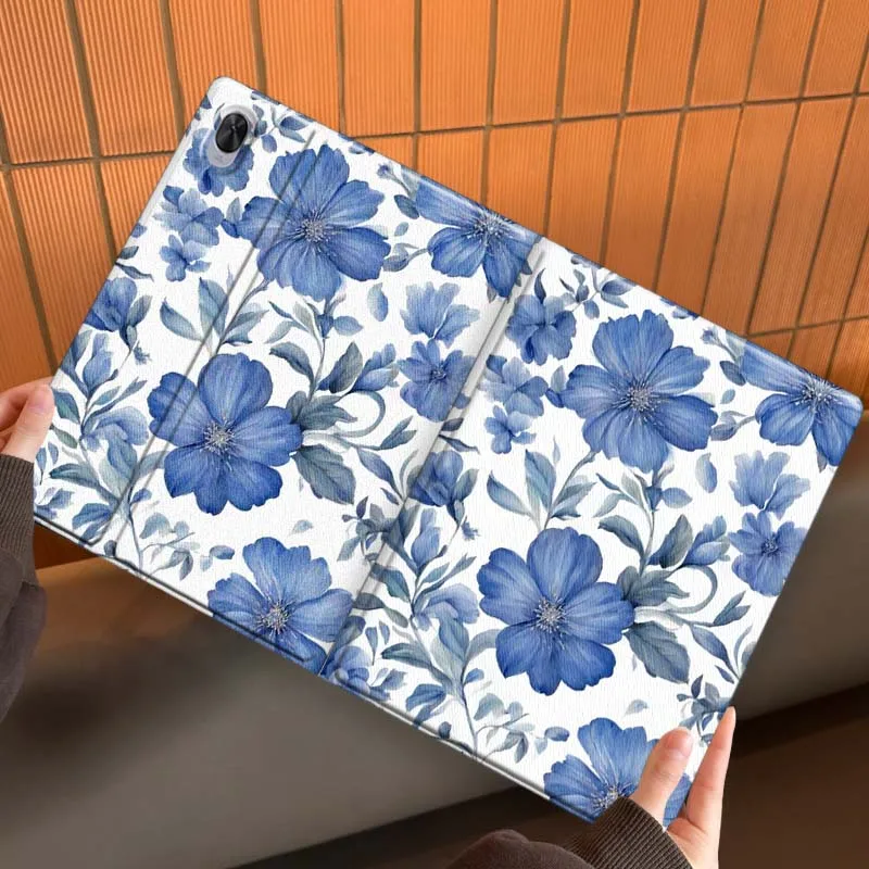 Creative Design Flower Picture Popular For Huawei MediaPad MatePad Honor Pro V6 9 V8 X9 X 10 13.3 11 Inch Pen Tray Tablet Case 4