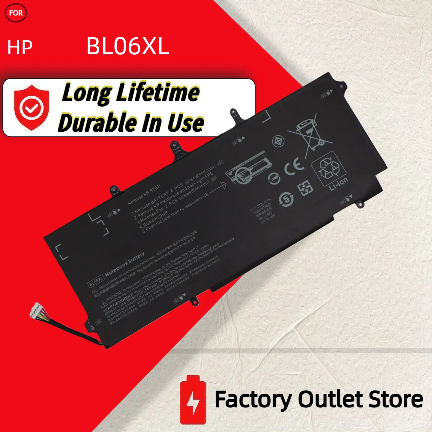 Wholesale And Retail❗❗❗ BL06XL for HP Battery HSTNN-DB5D HSTNN-W02C 722236-171 EliteBook Folio 1040 G0 G1 G2 Series
