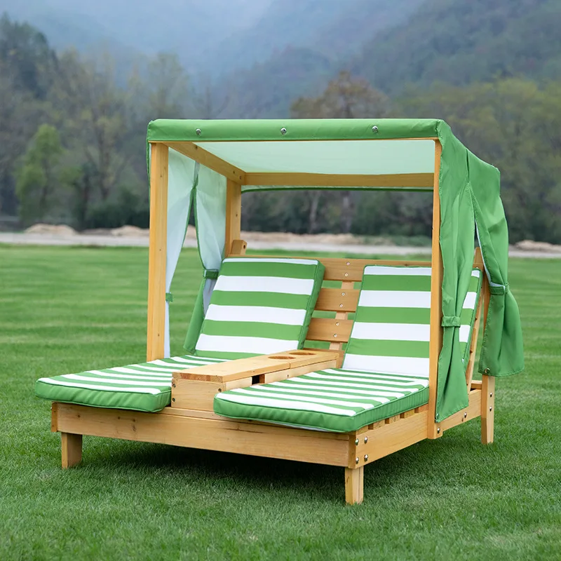 DSA Outdoor Beach Chaise Back Sofa Furniture Bed Double Chair Outdoor