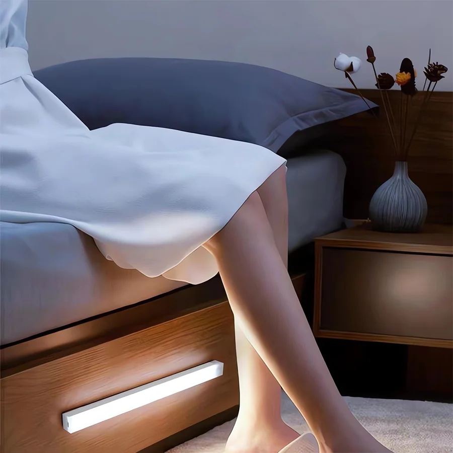 

Wireless Motion Sensor LED Light Strip - USB Rechargeable, Multi-Size for Bedroom, Kitchen, Hallway Lighting