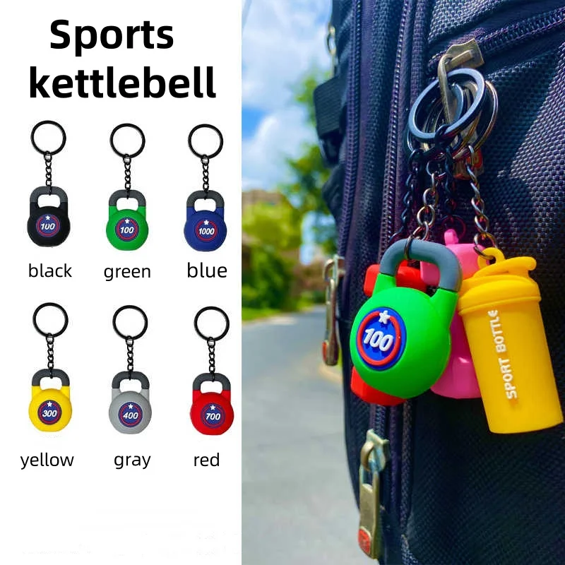 Kettlebell-Schlüsselanhänger Fitness-Schlüsselanhänger Fitnessliebhaber Gewichtheben-Schlüsselanhänger Silikon-Fitness-Geschenke Workout-Geschenke Taschenanhänger Rucksackanhänger – Detail 1