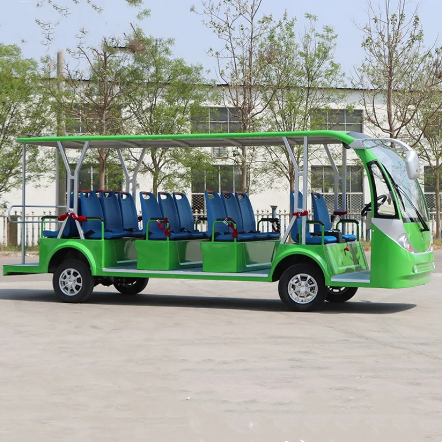City Vehicle Electric Bus With Touch Screen Multimedia Player Backup Camera 72V Lithium Battery AC Motor Tour Bus Electric Bus