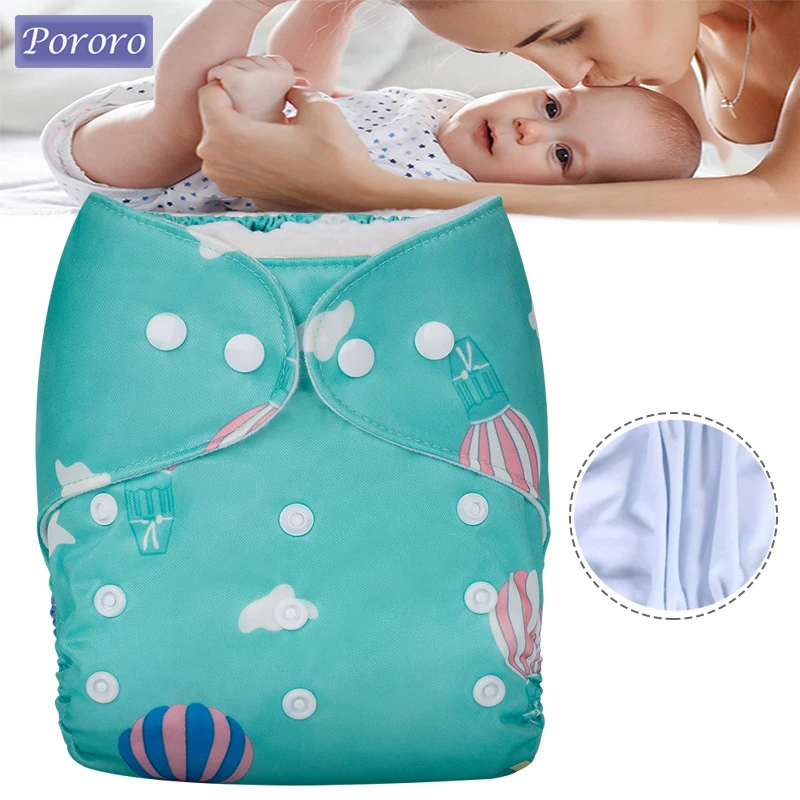 Cartoon Hot Air Balloon Print Baby Cloth Diaper Absorbent Washable Infant Training Pant Ecological Diapers for Baby