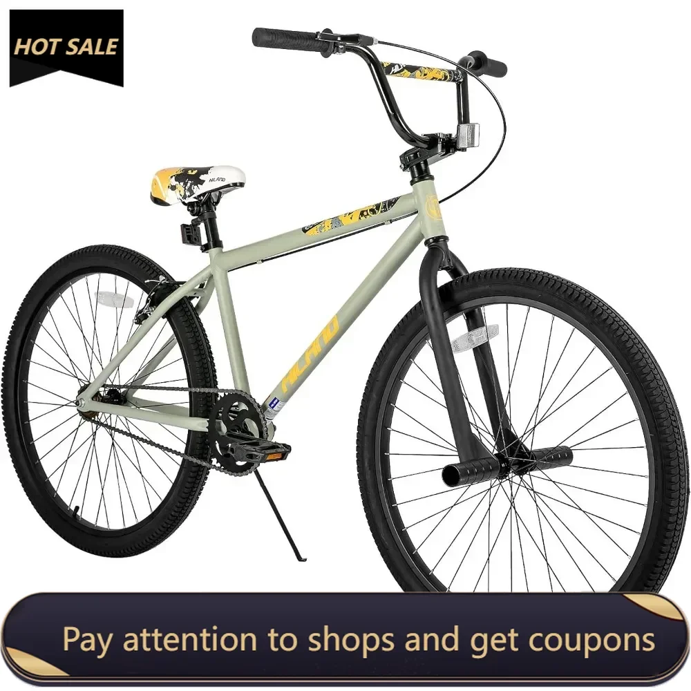 

26 inch BMX Bike for for Teen Bike and Adult Bikes, Beginner-Level BMX to Advanced Riders with 2 Pegs, Bicycles Freight free