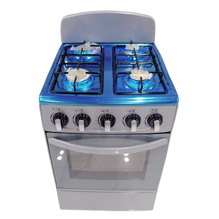 Cuire Estufa de cocina de gas de 4 quemadores con horno de apariencia delicada Convección independiente para uso doméstico o RV