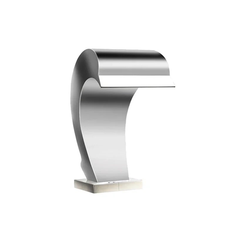 Fonte cascata cascata de piscina de aço inoxidável com lâmina