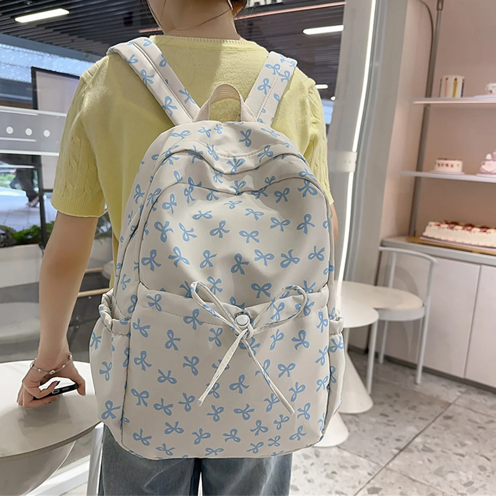 Bowknot New Style Backpack Travel Multifunctional Backpack Large Capacity Computer Backpack Leisure Backpack Commuting Sports