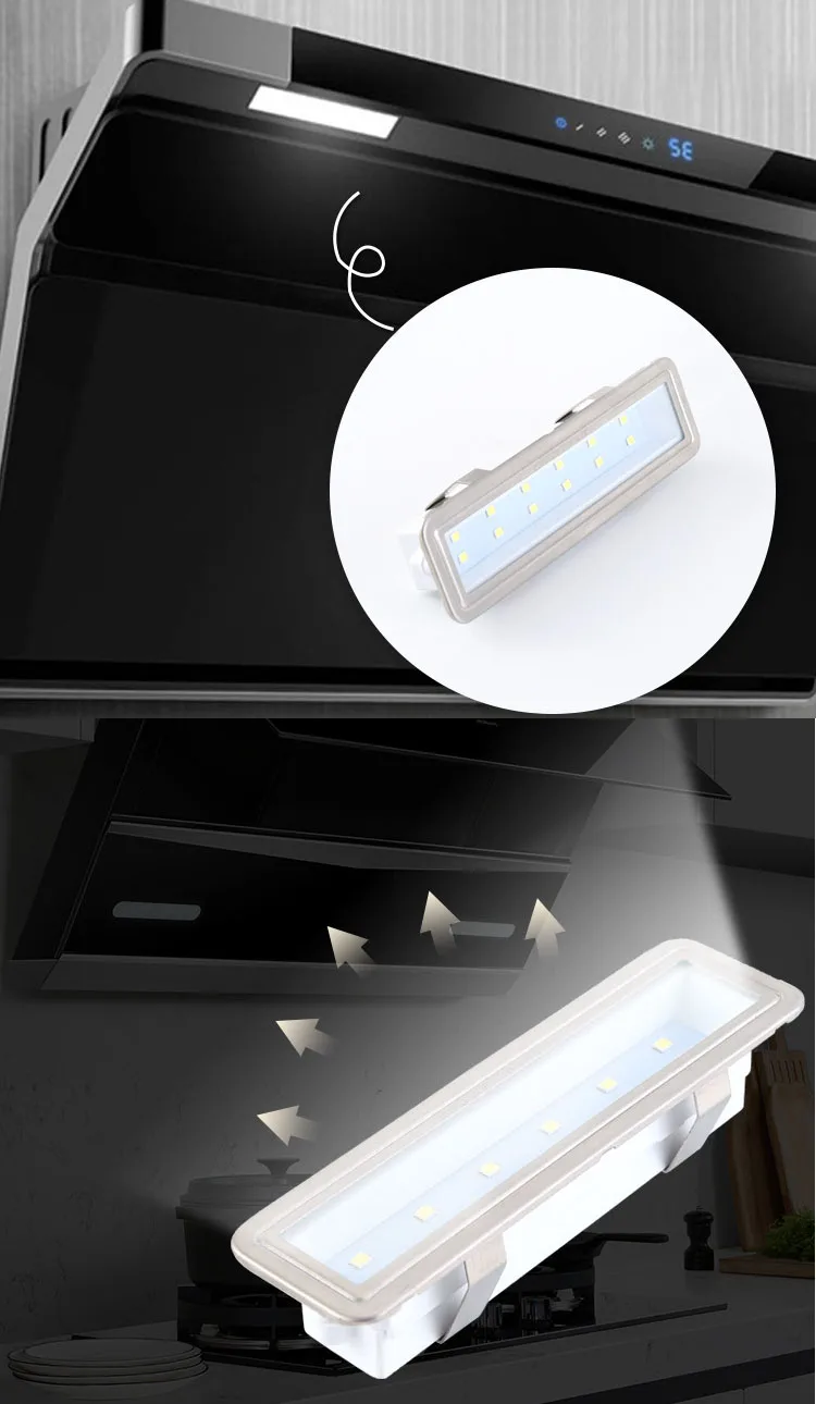 2-Piece Rectangle Range Hood Light Panel 1.5W 120mm 12V 230V Ventilation Bulb Kitchen Filter Lamp 20W Halogen Equivalent