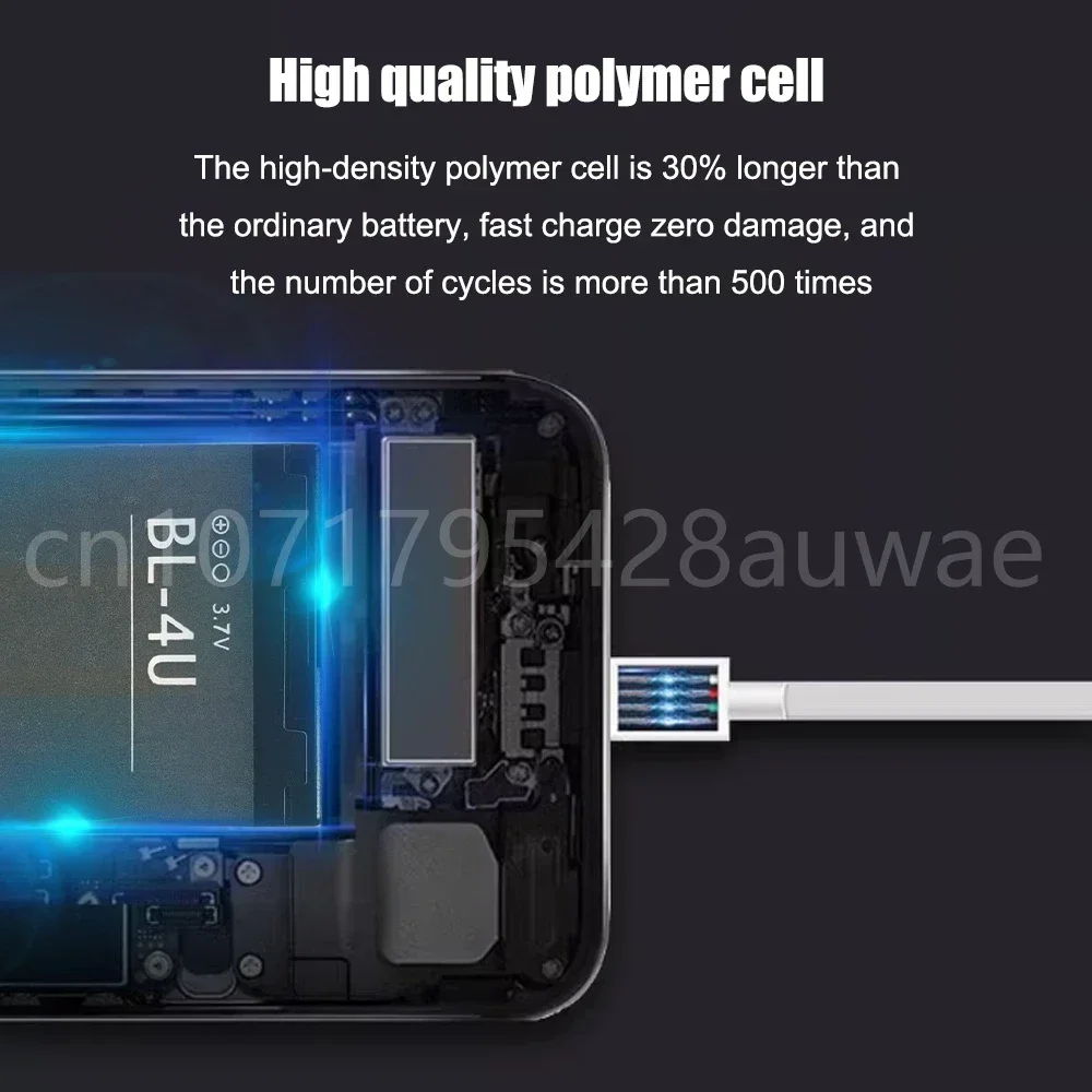 Литиевая батарея 1000 мАч BL-4U BL4U BL 4U для Nokia Asha 210 300 305 306 308 309 311 501 503, сменная батарея