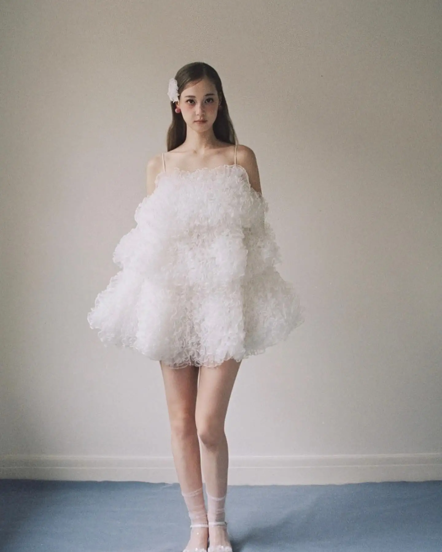 Extra inchado malha plissado mini vestido de festa luxo tule em camadas feminino verão vestido de baile novo sem mangas malha curto vestidos de aniversário