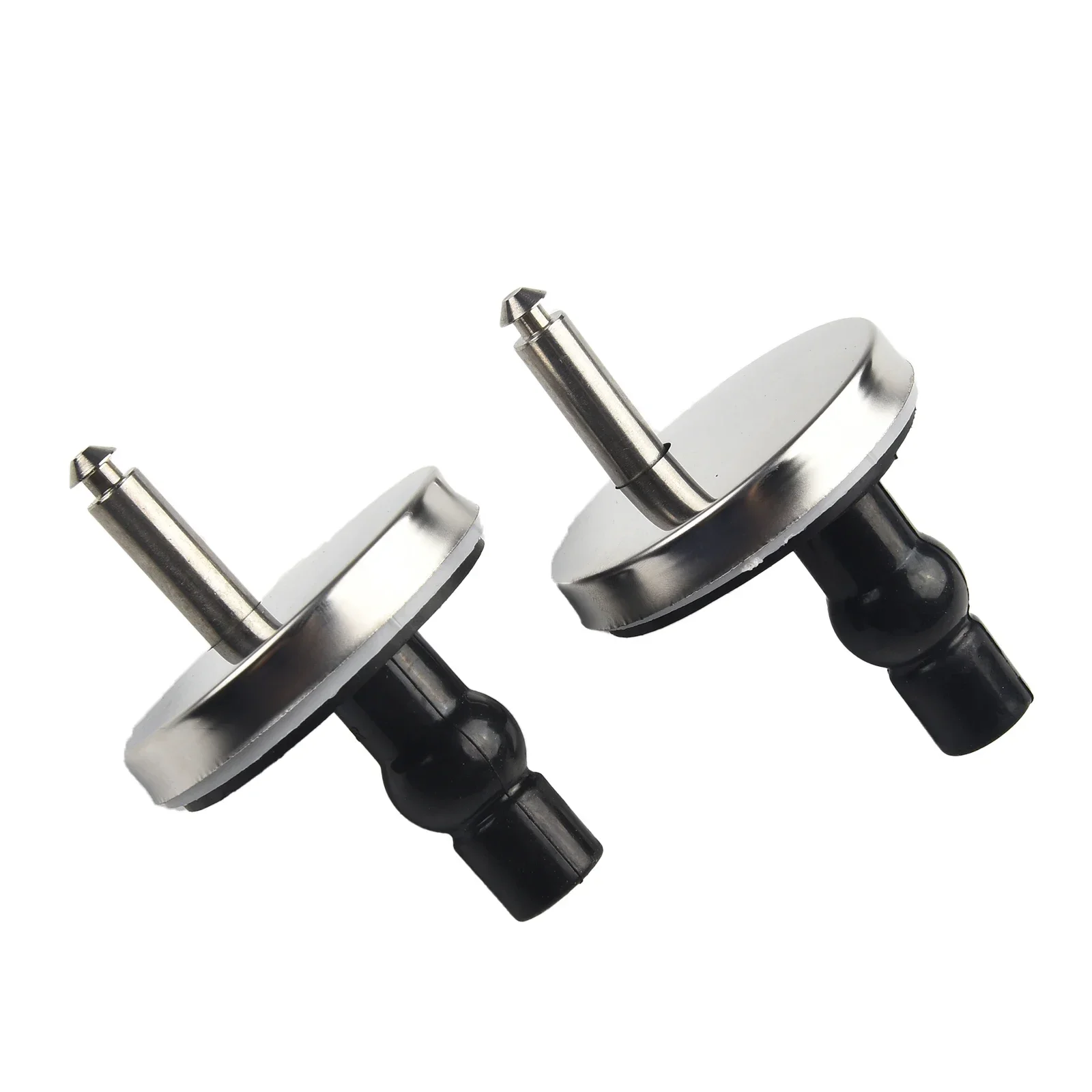 

Hinge Pack Toilet Hinge None 50mm Fitting Heavy Duty Soft Top Close 2pcs。 Toilet Hinges Hinge Pair Sliver&Black