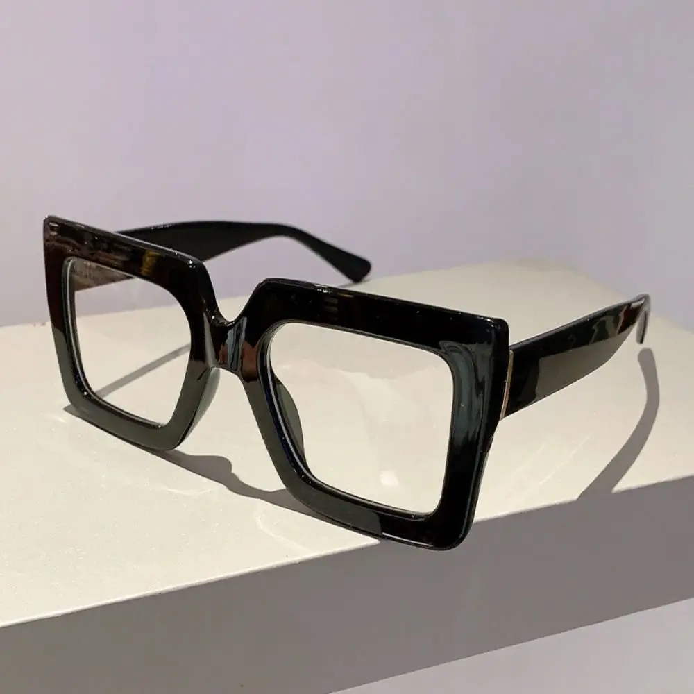 Retro Anti-Blauw Licht Bril Transparant Oversized Frame Ins Vierkante Brillen Lichtgewicht Koreaanse Stijl Effen Bril Dame