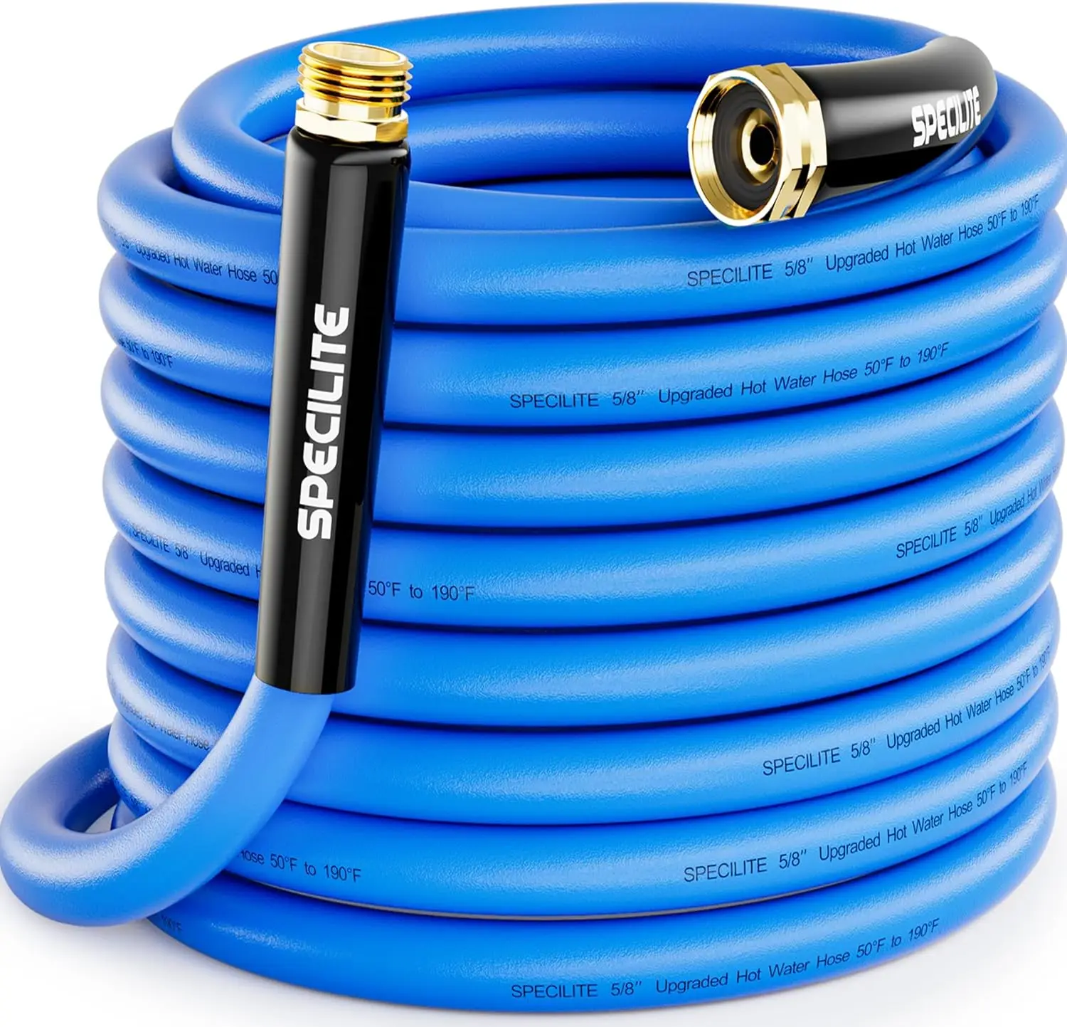 

Hot/Cold Garden Water Hose 50 ftx 5/8 in, -50℉ To 190℉, Heavy Duty, Flexible, Burst 605 Psi, Lightweigh, Upgraded Rubber Pi