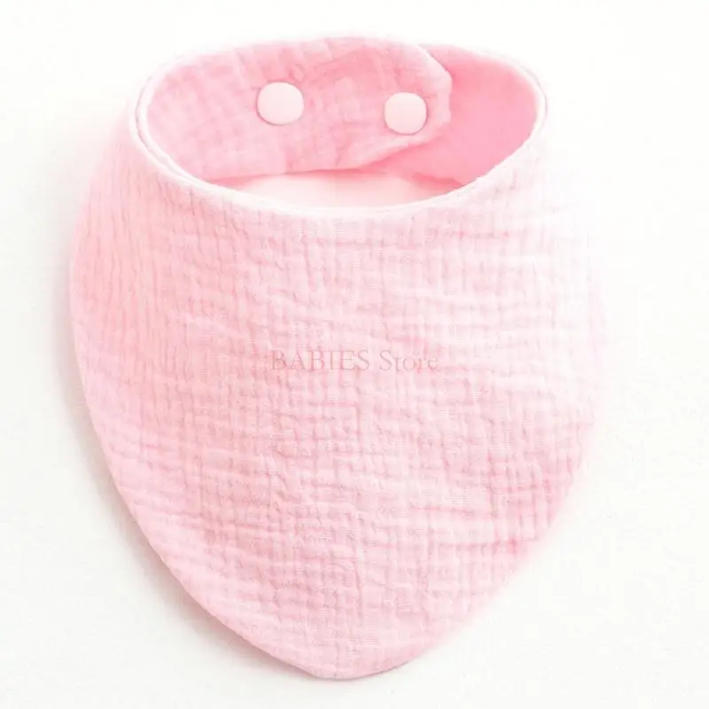 C9GB Toddler Burp Cloths Newborn Gauze Cotton Wash Cloth Drooling Bib Breathable Bib Infant Button Saliva Towel