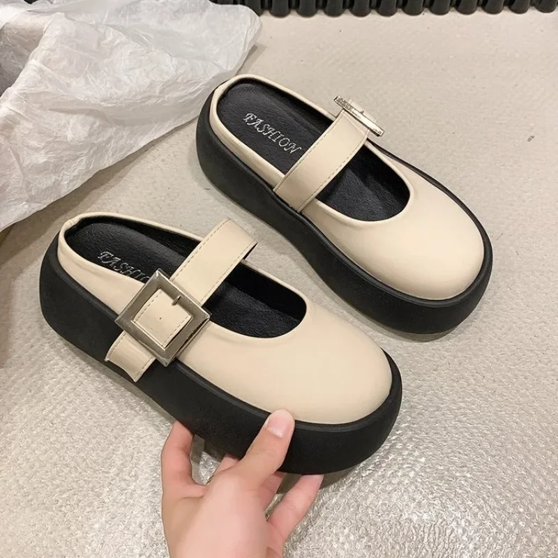 Cover Toe Shoes Slippers Casual Slides Slipers Women Platform Shale Female Beach Luxury Summer 2024 Sabot Fashion Female Shoes S