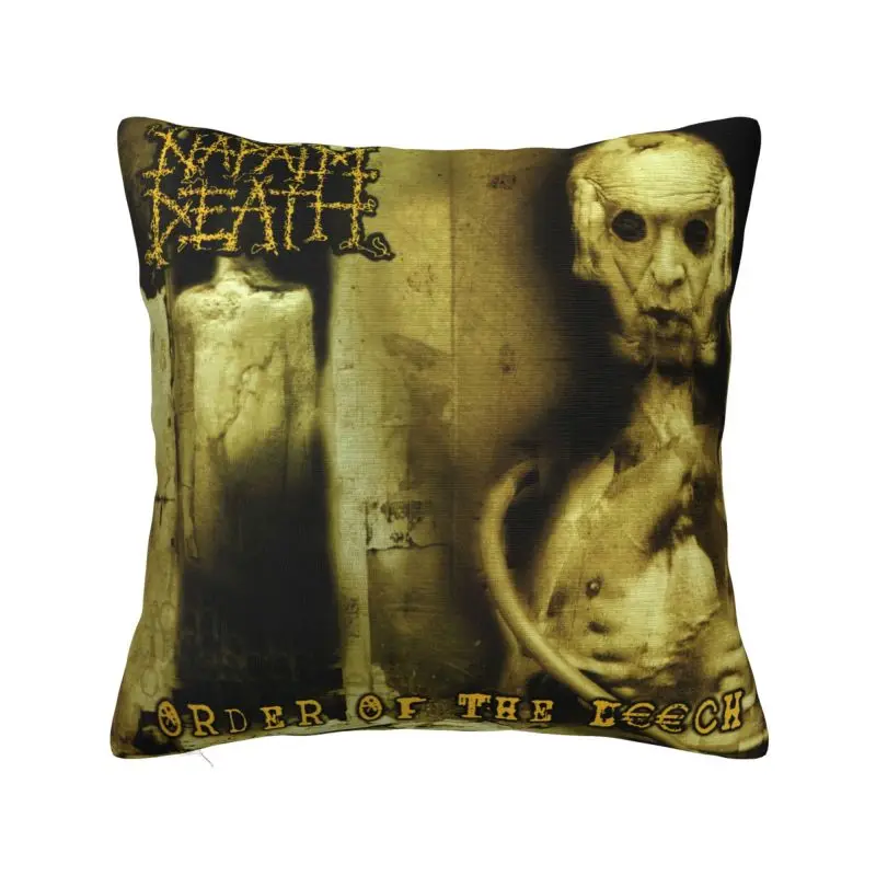 Custom Black Heavy Metal Band Napalm Death Grindcore Pillow Covers Cushion Cover Decoration Salon Square Pillowcase