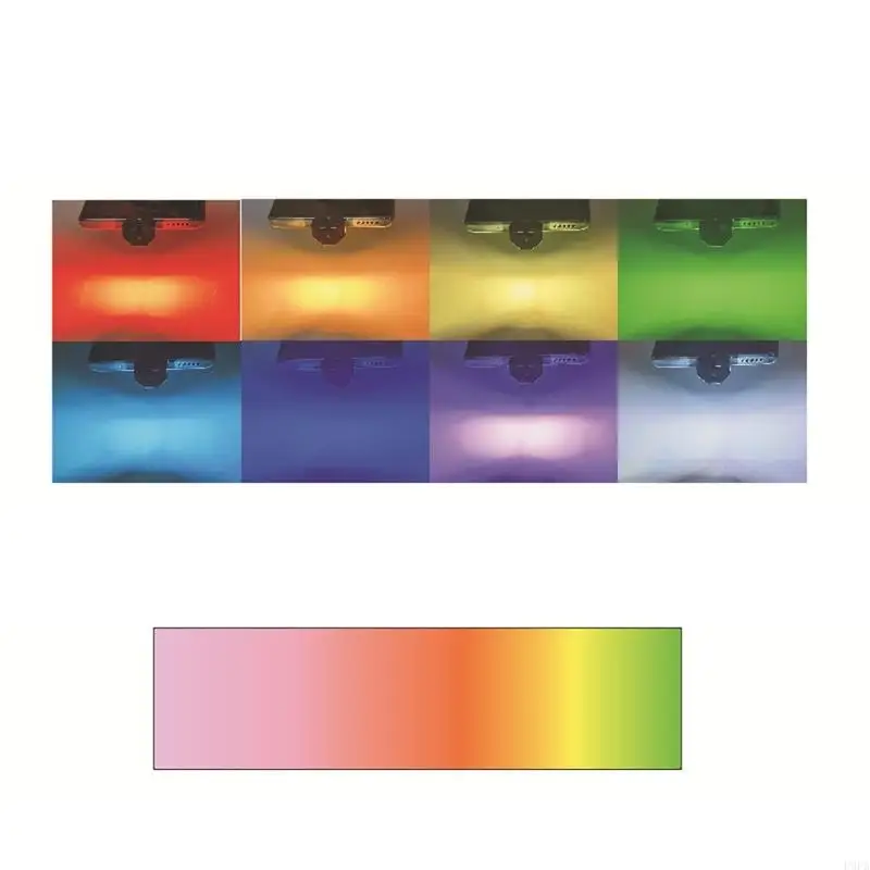 P9FA USB C TypeC Light 5V 0.08W 8 RGB Màu sắc có thể điều chỉnh cho máy tính ô tô màu tối