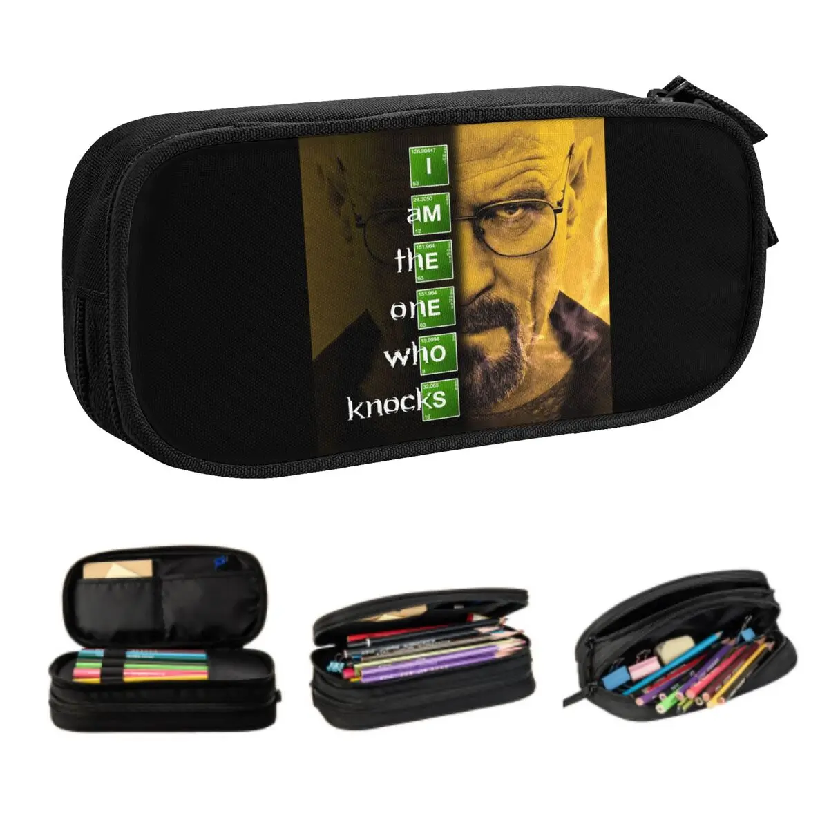 Breaking Bad I Am The One Who Knocks School Pencil Case Girl Boy Big Capacity Walter White Pencil Box Students Stationery