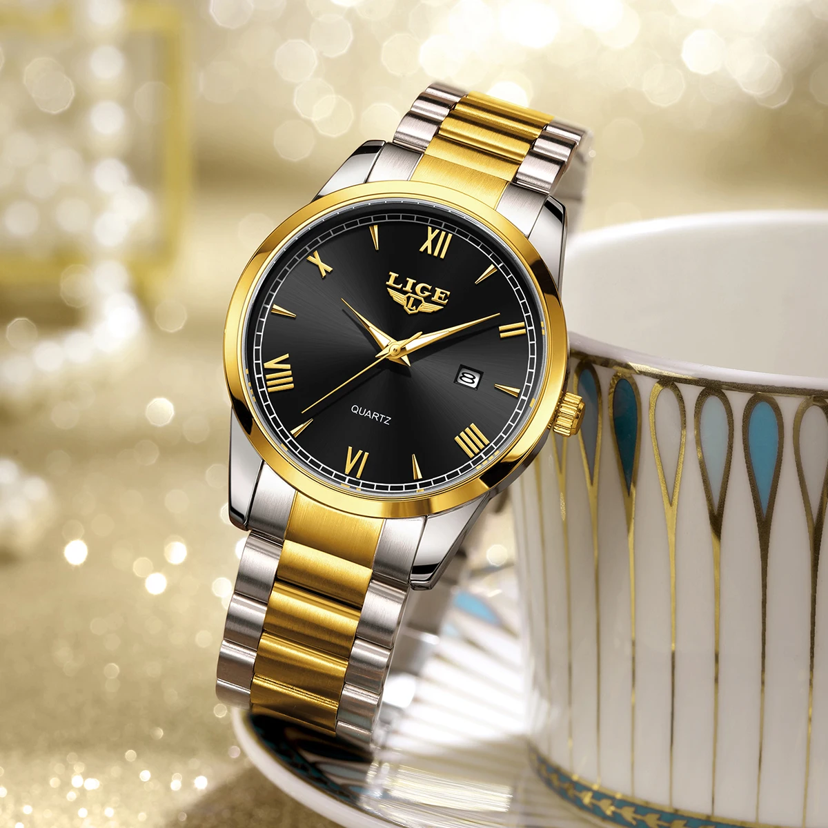 Relógios de Ouro Masculinos LI - Smartwatch Luxury Watches For Men avaliação e preço