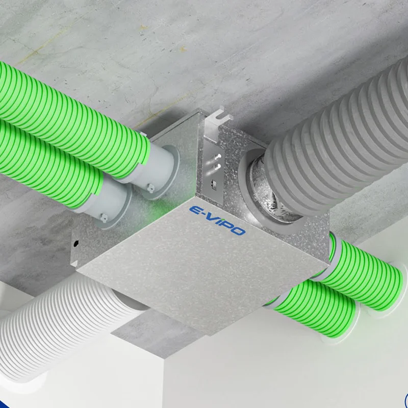 E-VIPO Hvac Air System Multi Ports Ceiling Ventilation Fan MEV Inline Duct Extract Fan Several Connection 75mm Air Port