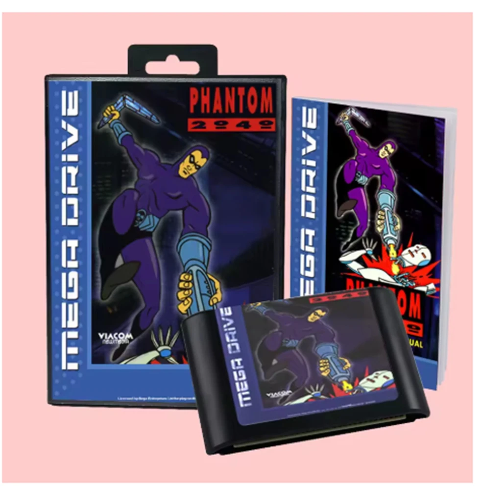 

Phantom 2040 с коробкой и руководством для 16-битной игровой картриджа Sega MD System Megadrive Genesis