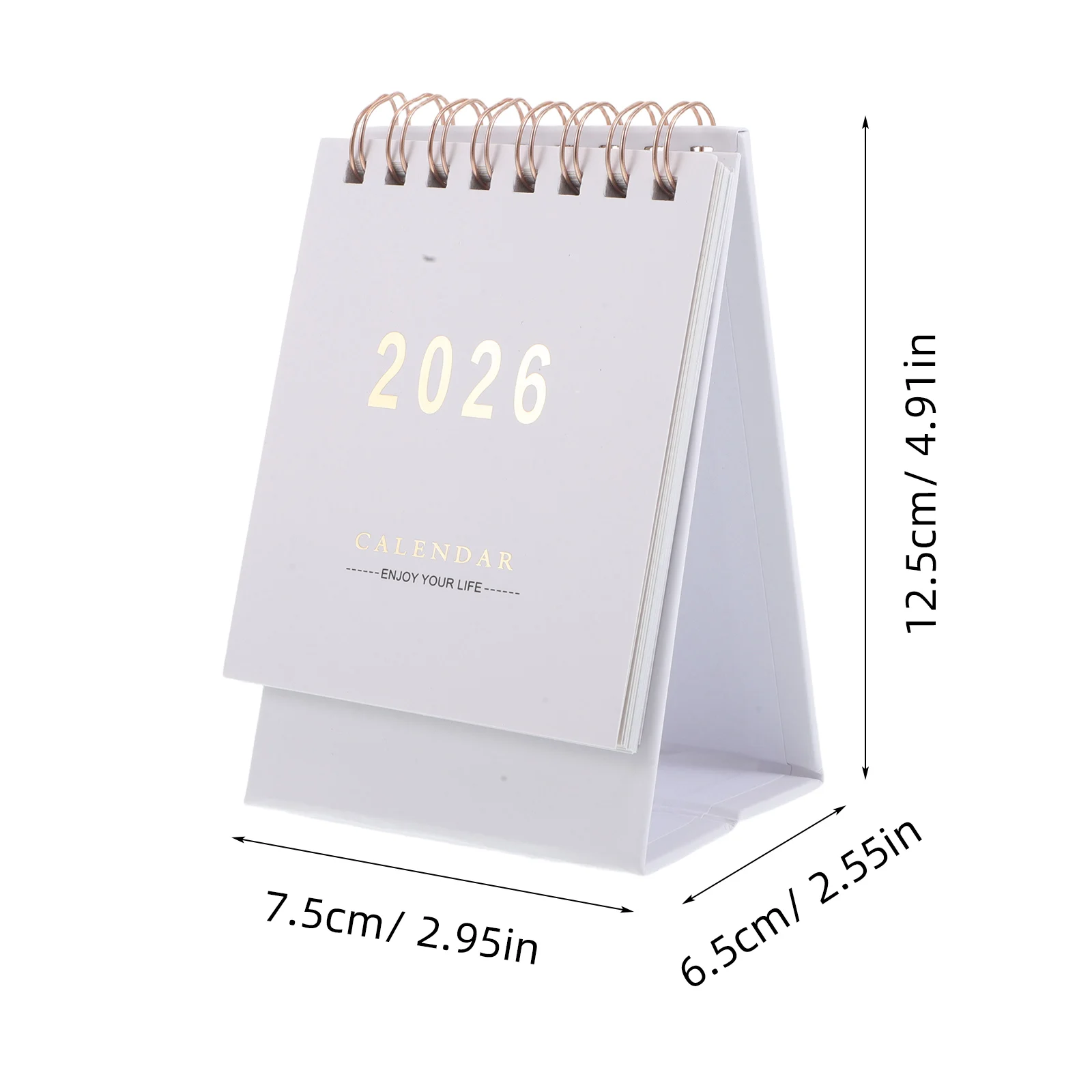 Small Desk Calendar 2026 Minimalist Flip Table Calendar for Office Home Bedroom Desktop Use Yearly Planning Time Management Tool