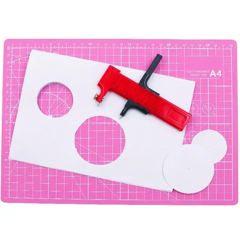 Rotary Compass Circle Cutter Paper Cardboard Rubber Vinyl Leather Art Craft Tool  Circular Cutter