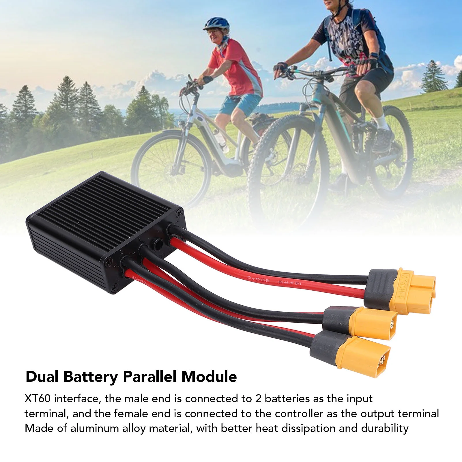 Double Battery Discharge Converter XT60 Interface DC20-72V Output Dual Battery Parallel Module Adapter for 250-3000W Motor