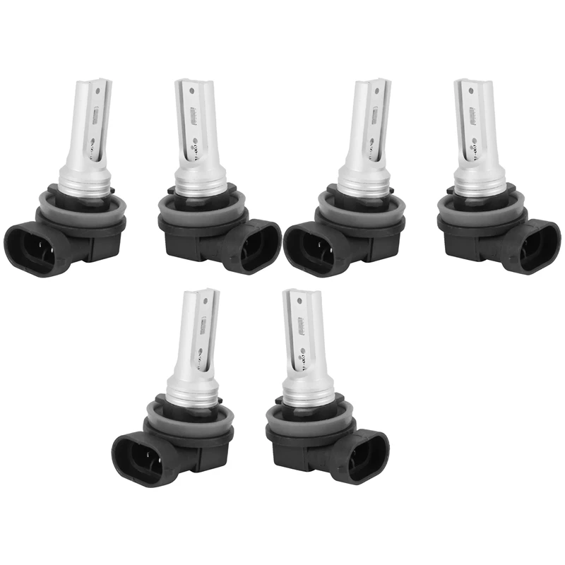 H8 H11 H16 Bohlam Lampu Kabut LED, H16 Lampu Kabut LED Daya Tinggi Csp-Y11, Putih Dingin 6500K (Pak 6)