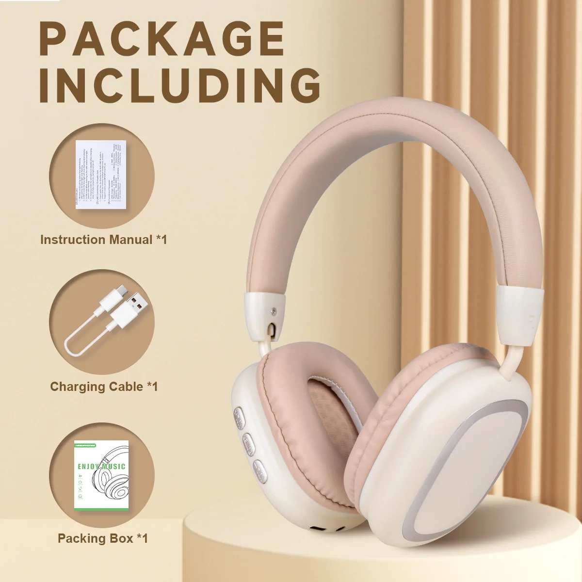 B35s Vereinfachte Version Bluetooth Wireless Headset mit echtem Stereo-Kopfhörer als Geschenk