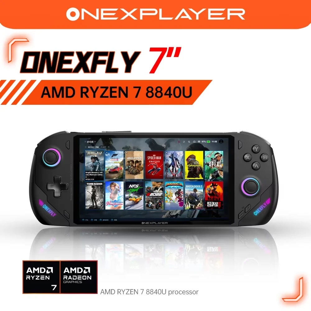 OneXPlayer ONEXFLY AMD 8840U PC Handheld Game Laptop 120Hz IPS 1920*1080 Screen 7