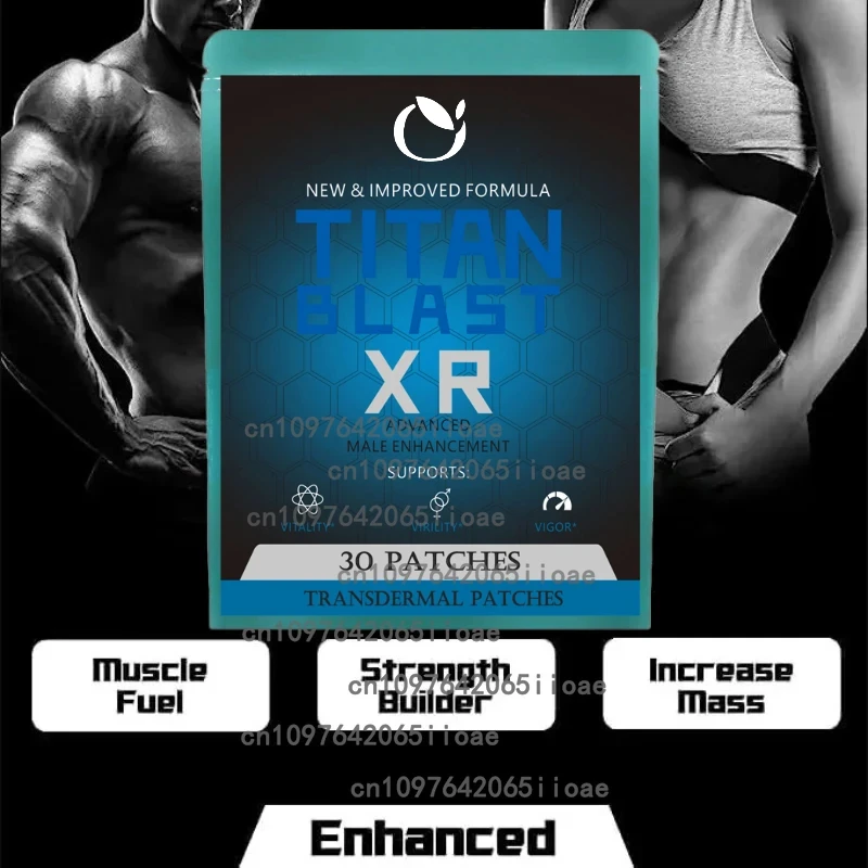 30 Patch Titan Slast Patch - Tavoletta per il potenziamento EXTREME MASCHIO - Booster per testosterone da uomo