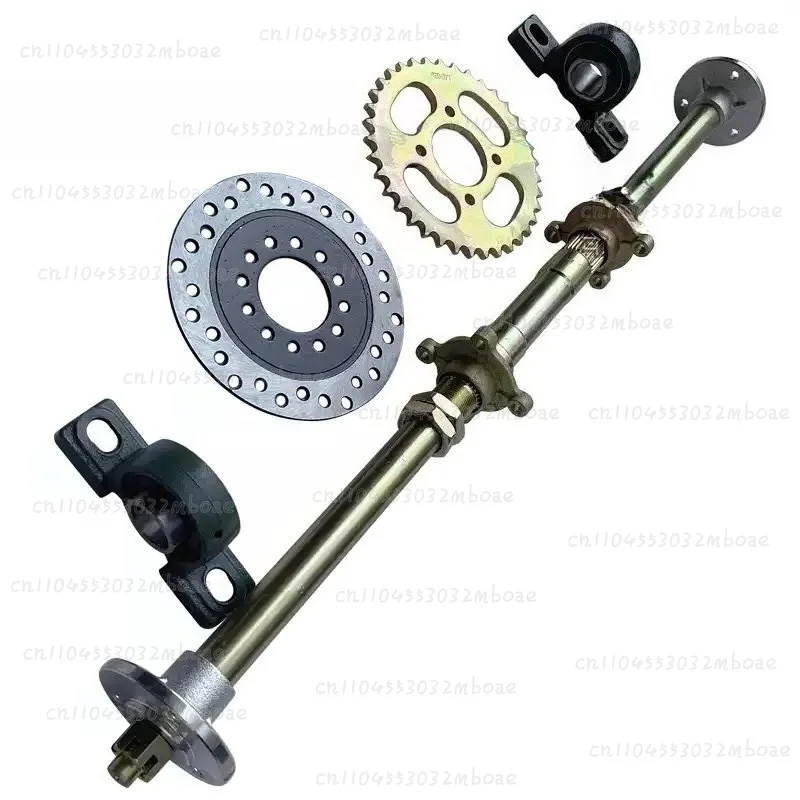 Three-Wheel ATV Modified Box Kart Accessories 61-74 Cm Bold Rear Axle 5-Inch Rear Axle for Off-Road Vehicles