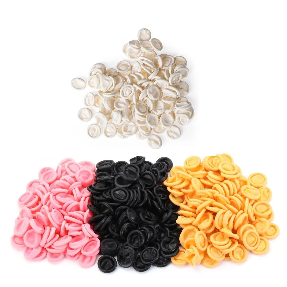

400pcs Multicolor Disposable Finger Covers Non-slip Anti-static Rubber Latex Finger Cots Fingertips Protector Gloves