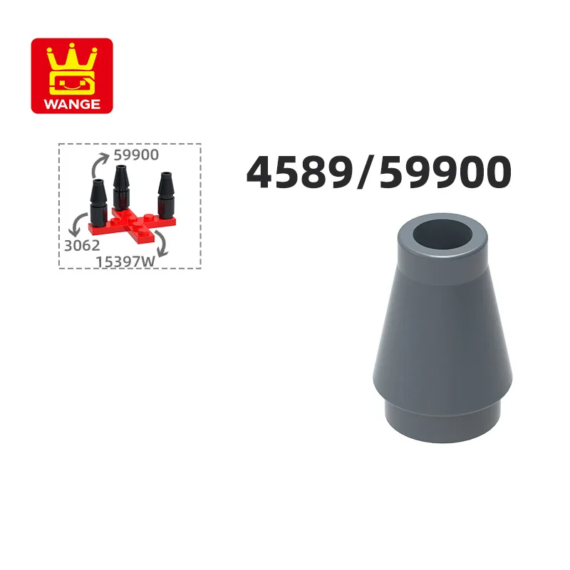Wange 59900 4589 100g/449PCS 1x1 Cone Block Moc Building Loose Parts Compatible with Building Blocks DIY Toy Assembly Storage