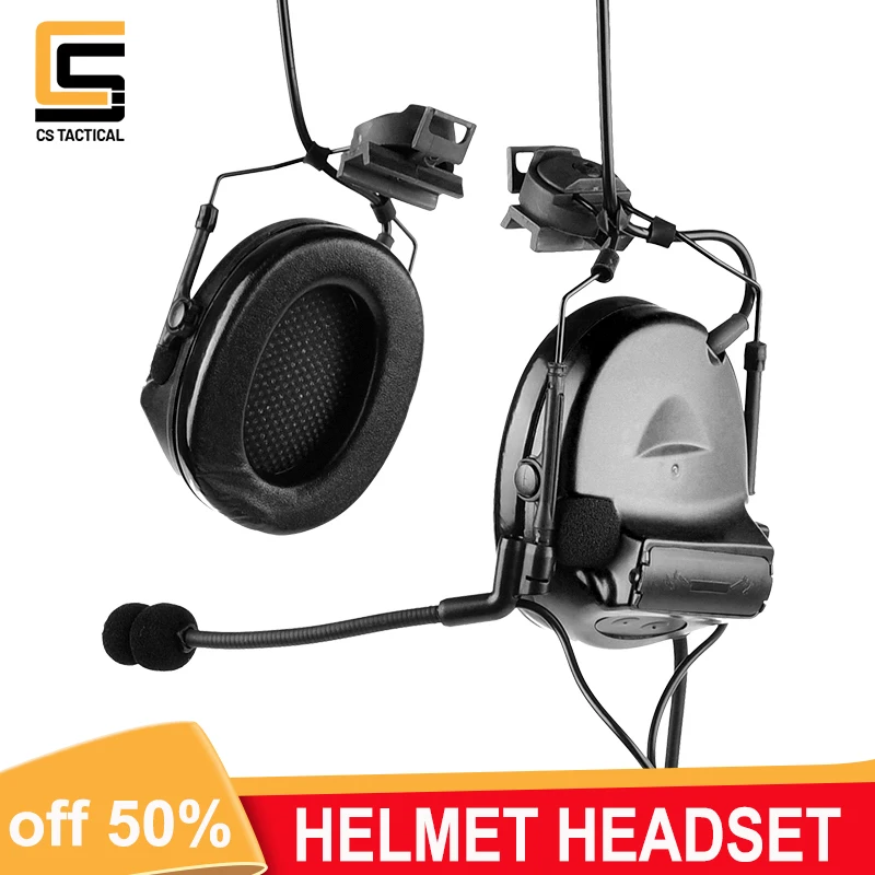 

Tactical Helmet Headset Air guns Paintball CS Outdoor Hunting Shooting Communication Earphones Without Noise Reduction Function