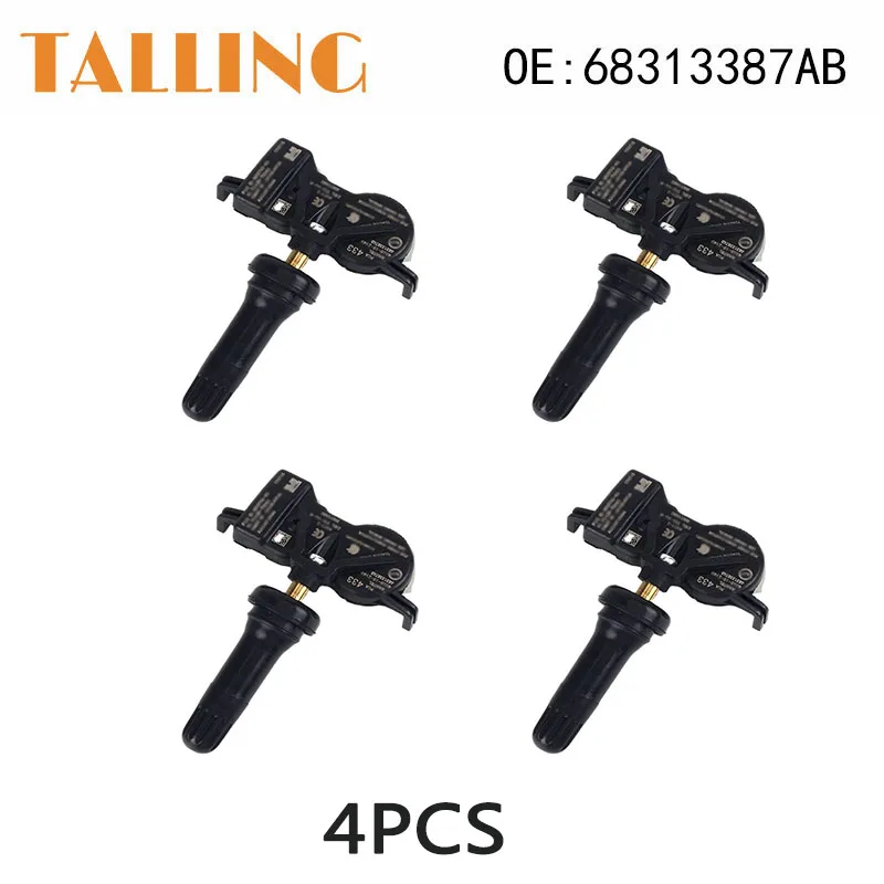 

68313387AB 4Pcs TPMS Tire Pressure Sensor for Jeep Renegade Grand Cherokee Dodge Dart Durango Chrysler Pacifica Fiat 500X 2017