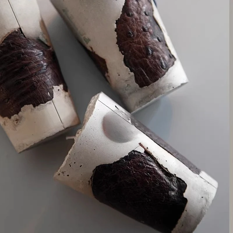 

Handmade cement series scented candles, ostrich skin coin cement pouring candles