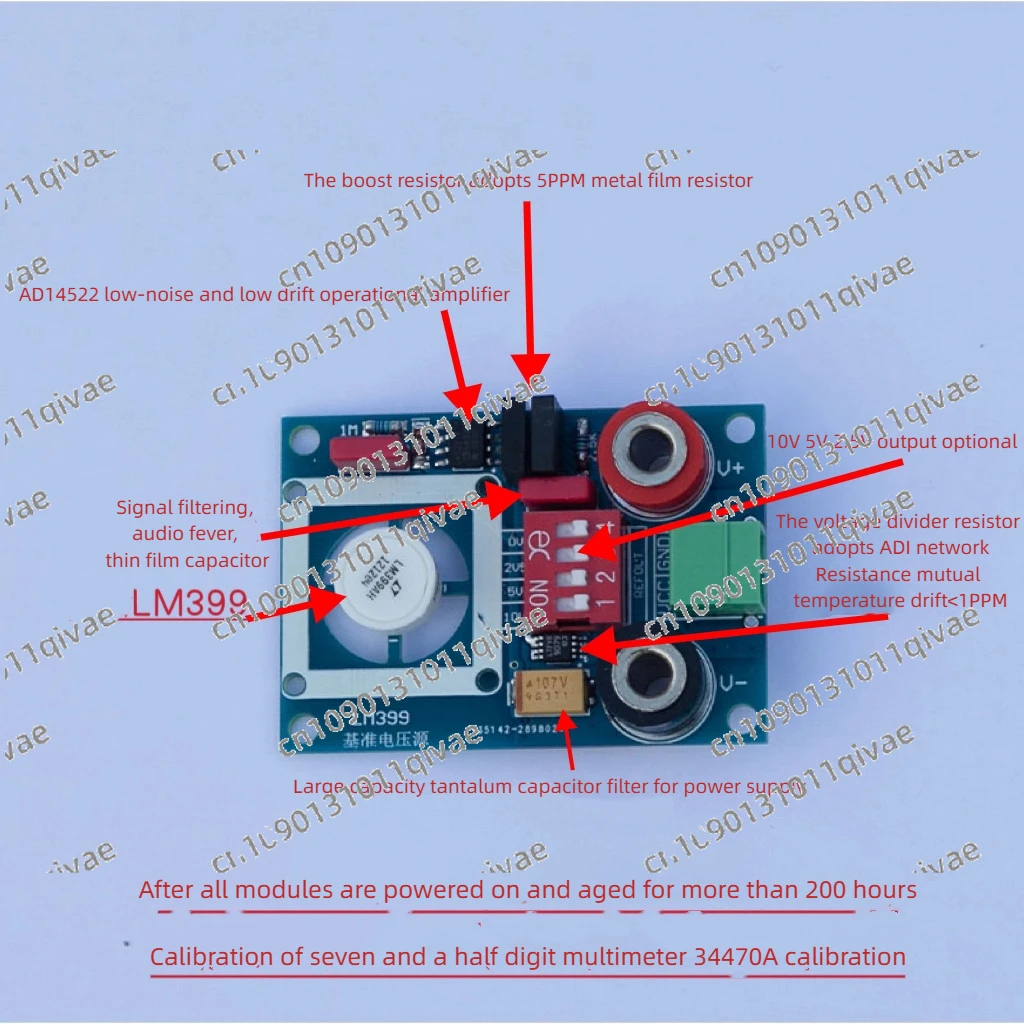 

LM399 Voltage Reference Module 2.5V/5V/10V High-precision Reference Multimeter Calibration