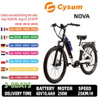 CYSUM NOVA Electric Bike, 27.5*2.2'' Tire, 500 Motor, 48V 14Ah Battery Adult E-Bike Hydraulic SHIMANO 9-Speed Electric Bicycle