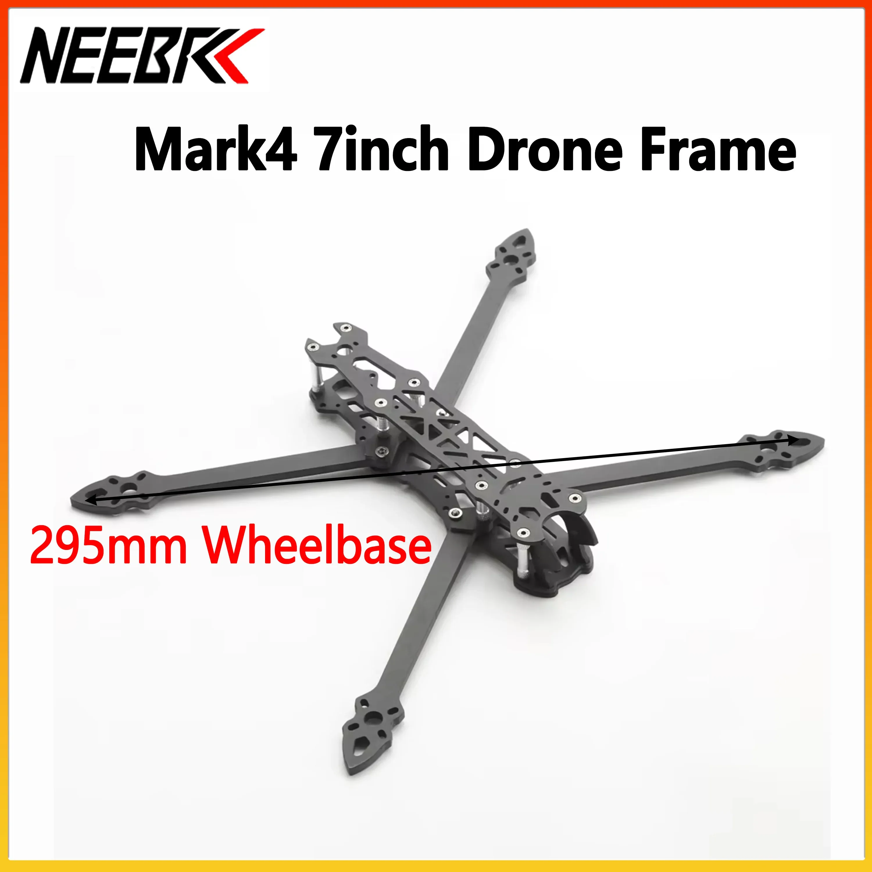 Mark4 7inch 295mm Wheelbase Drone Frame Carbon Fiber 5mm Arm for RC FPV Racing Drone Quadcopter Freestyle Accessories Frame Kit