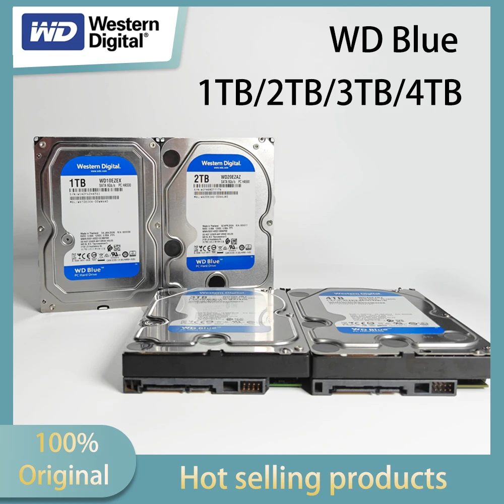 

Western Digital (WD) 1TB 2TB 3TB 4TB Desktop Mechanical Hard Drive WD Blue 3.5-inch 5400 RPM 64MB SATA CMR Vertical DIY Installa