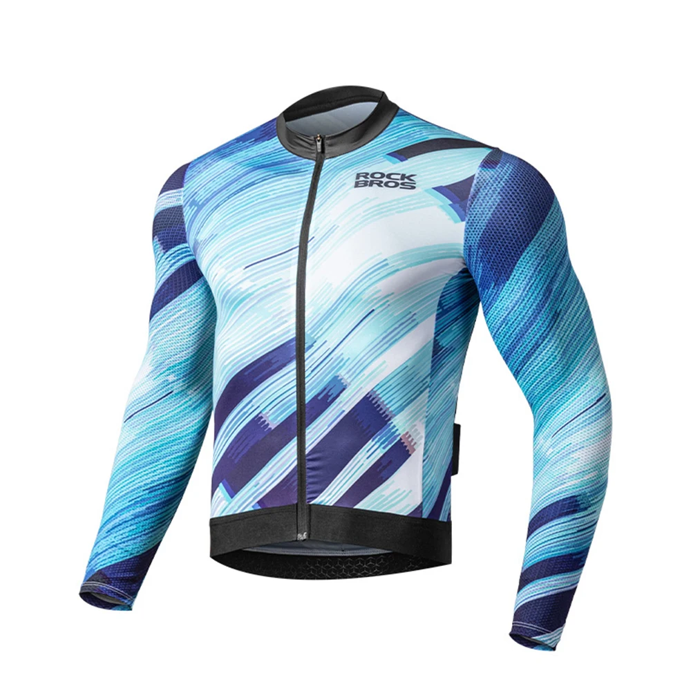 

ROCKBROS Autumn Cycling Jersey Men Long Sleeves Bicycle Jacket MTB Bike Sports Uniform Breathable And Sweat Wicking Jacket